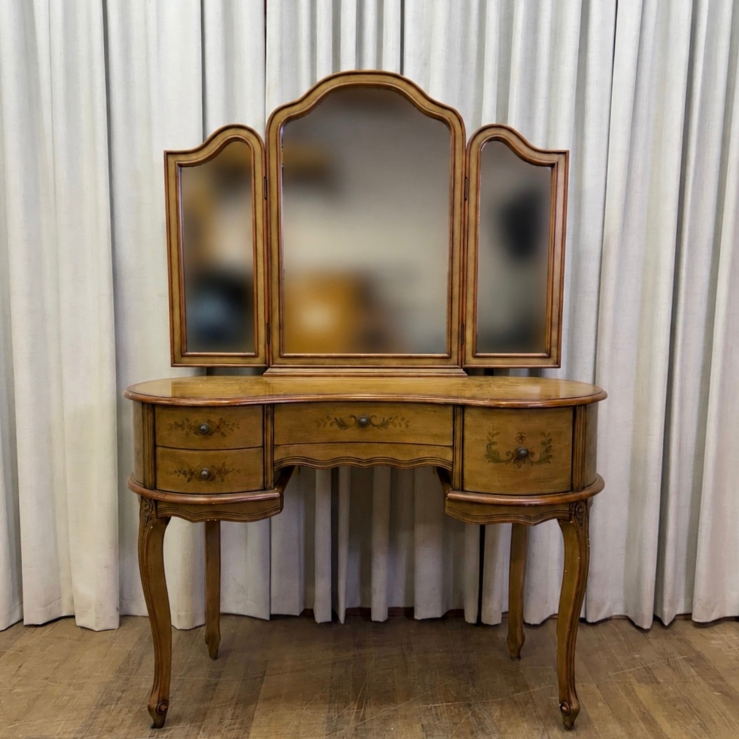 Modern Vanity with Tri Fold Mirror