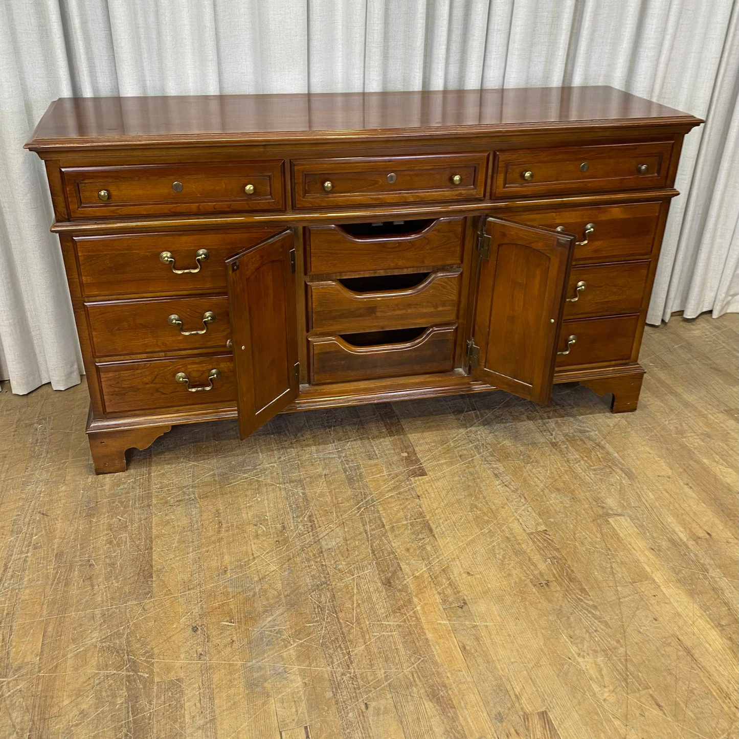 Twelve Drawer Dresser with Doors