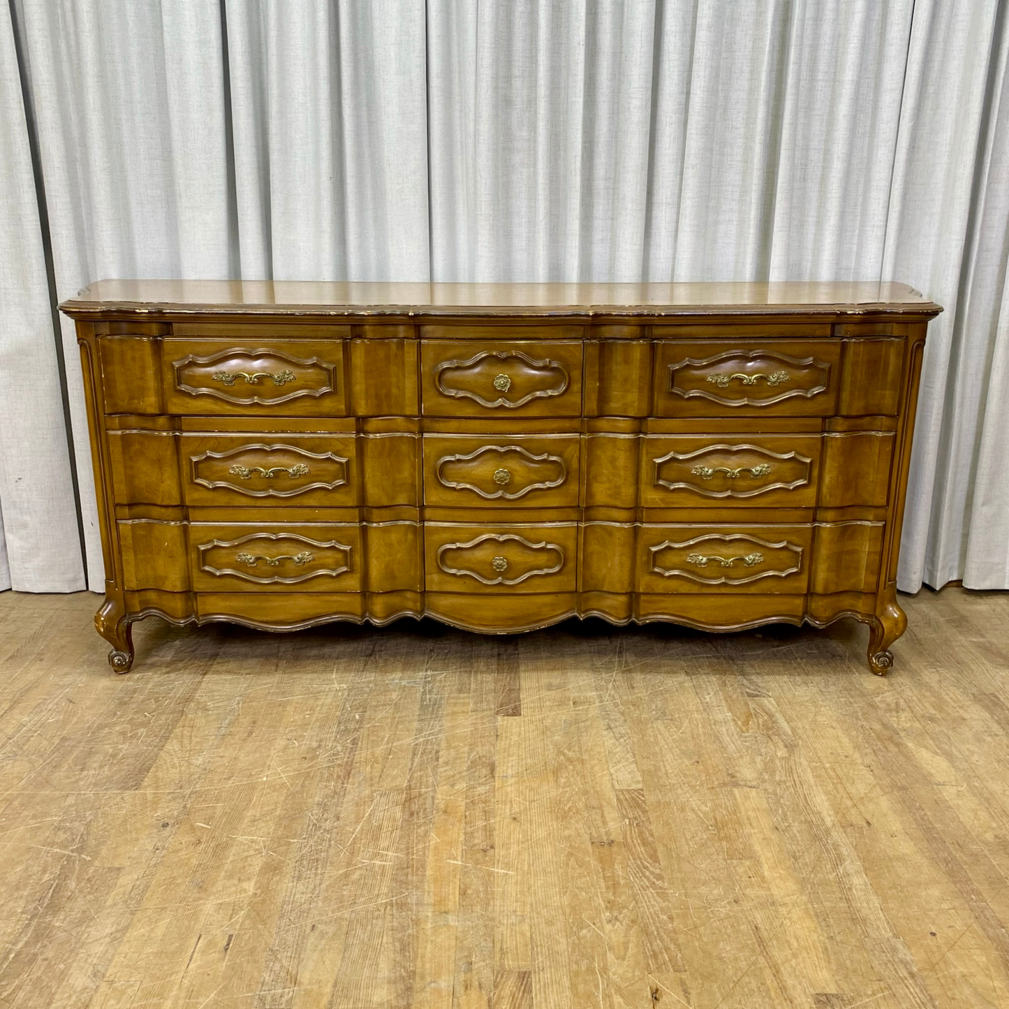 Large Nine Drawer French Provincial Dresser