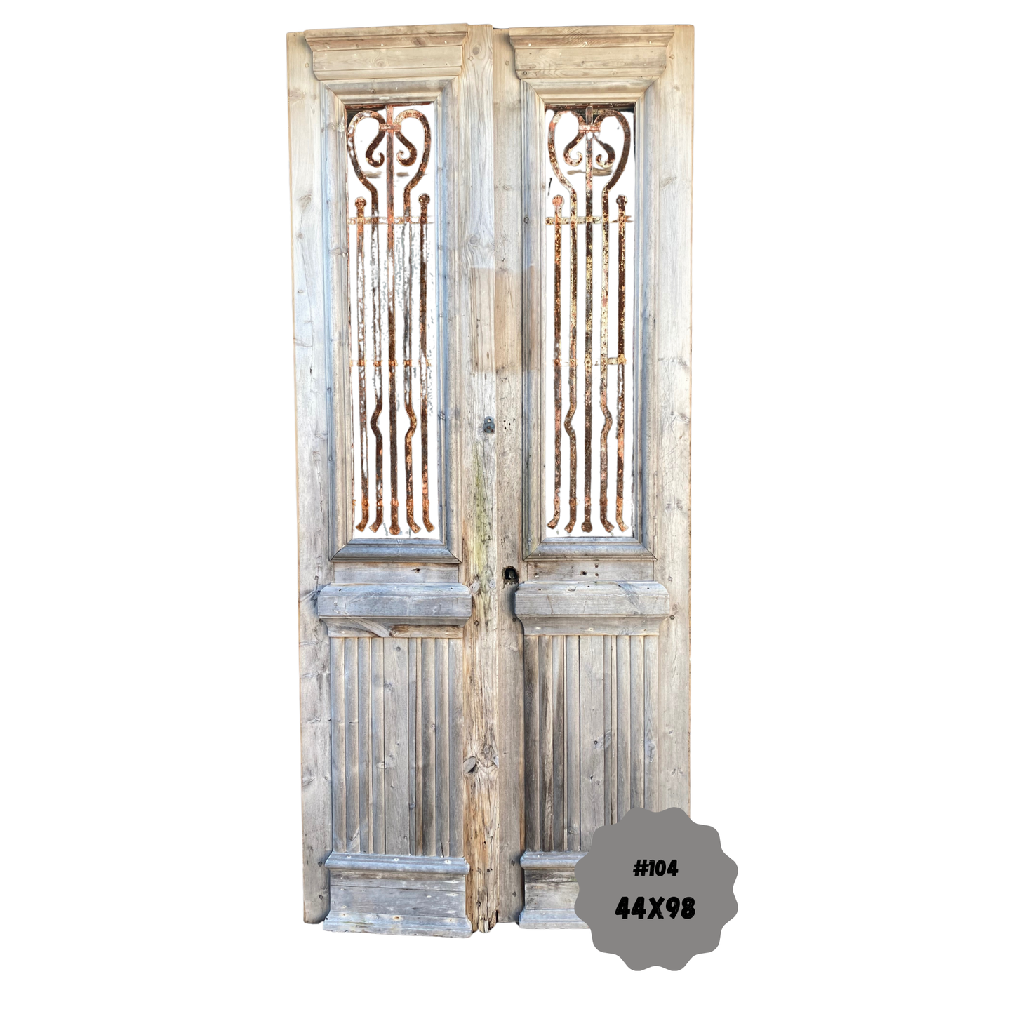 Egyptian Hand Carved Antique Door with Iron #104