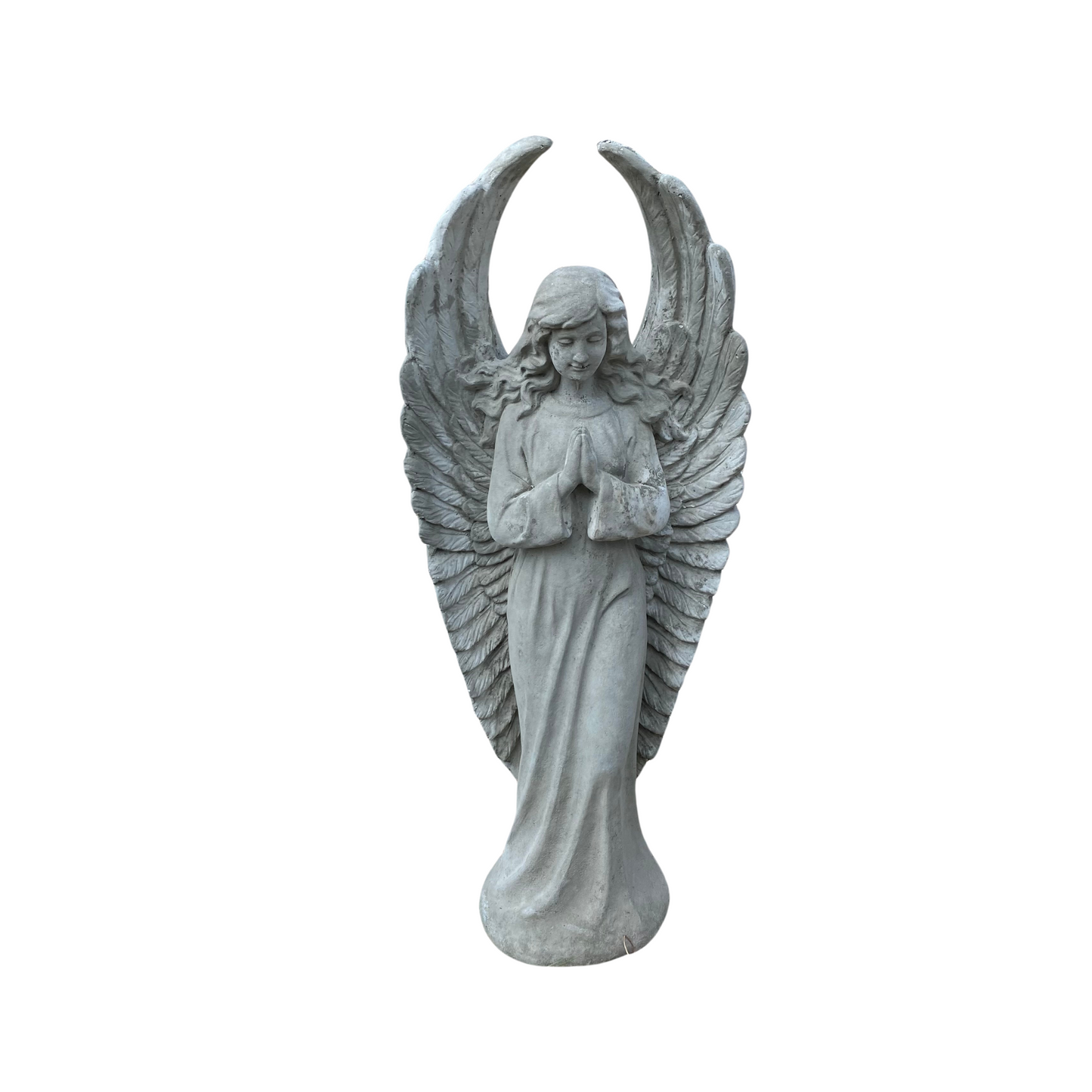 Concrete Angel Halo Praying Statue 37"
