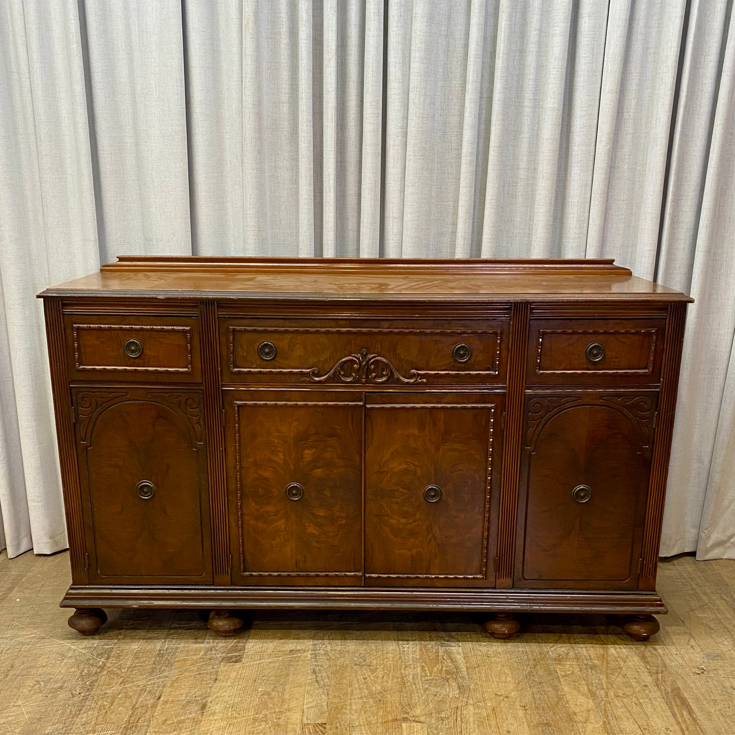 Bun Feet Oak Sideboard