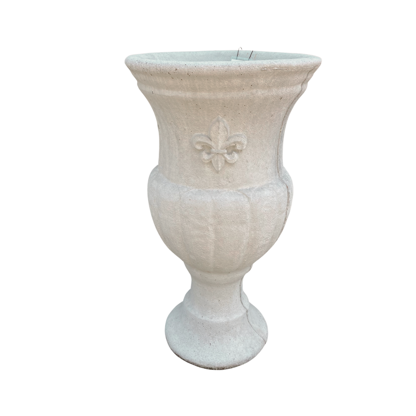 Concrete Fleur De Lis Urn Planter