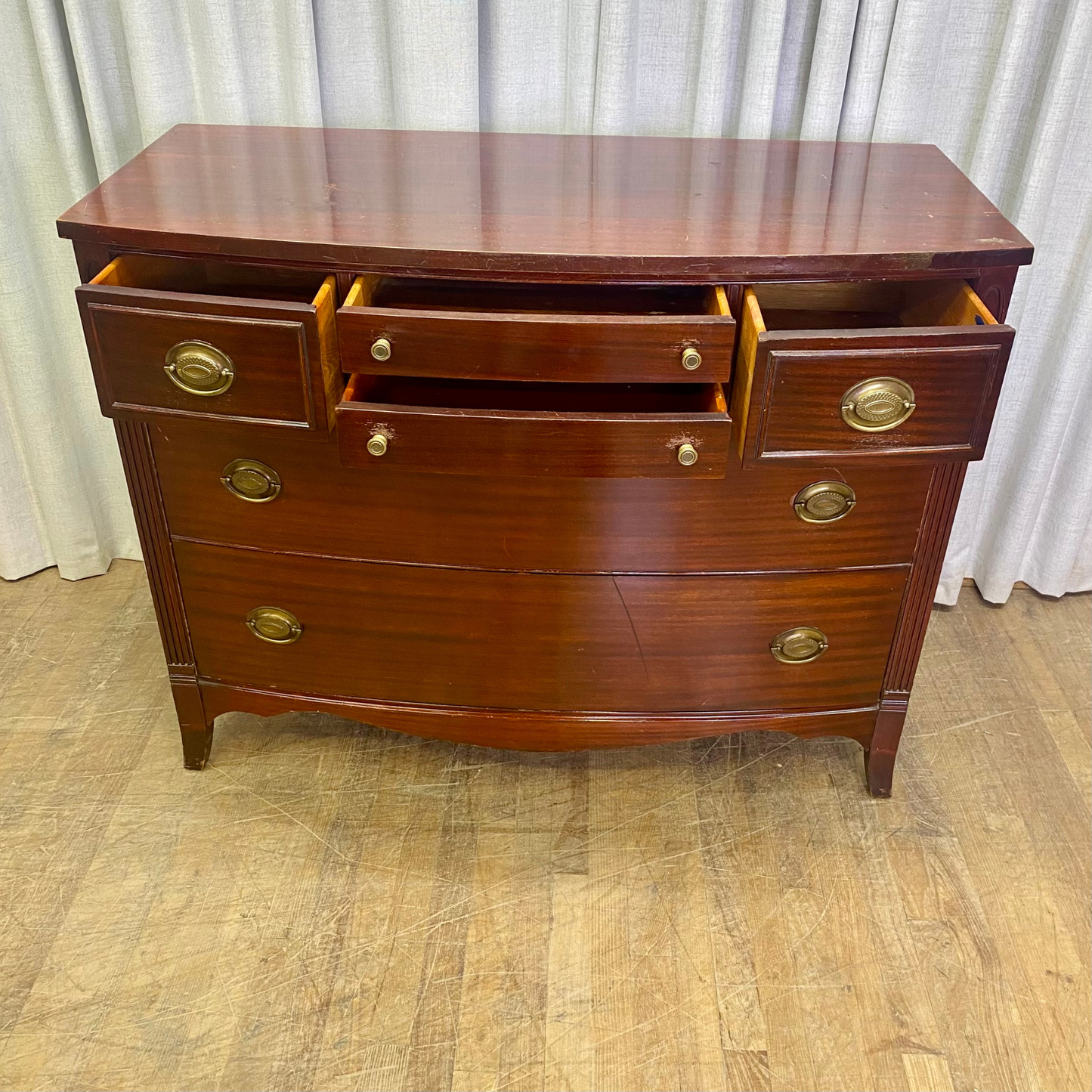 Six Drawer Hepplewhite Style Dresser