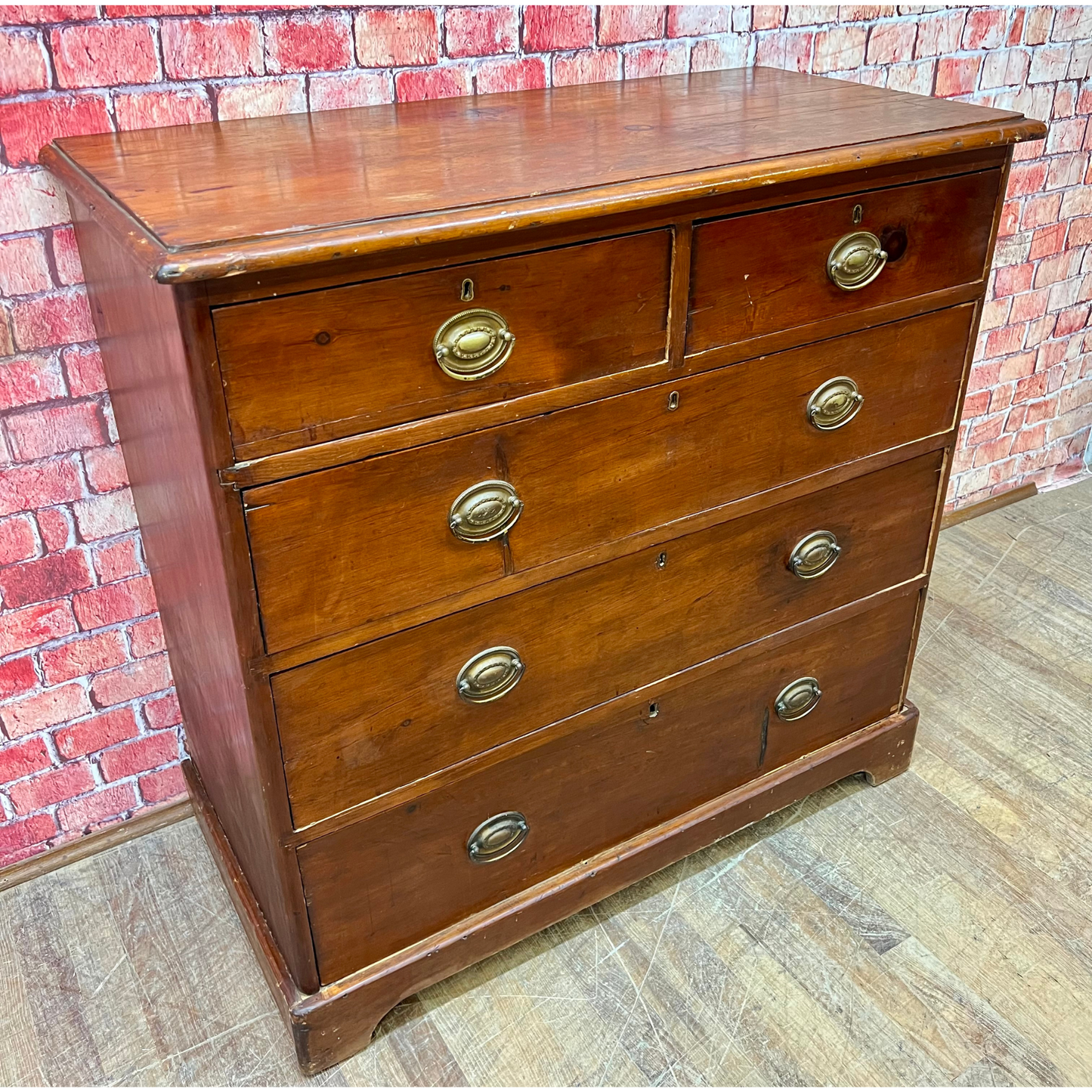 Circa 1830 Bench Made Five Drawer Chest