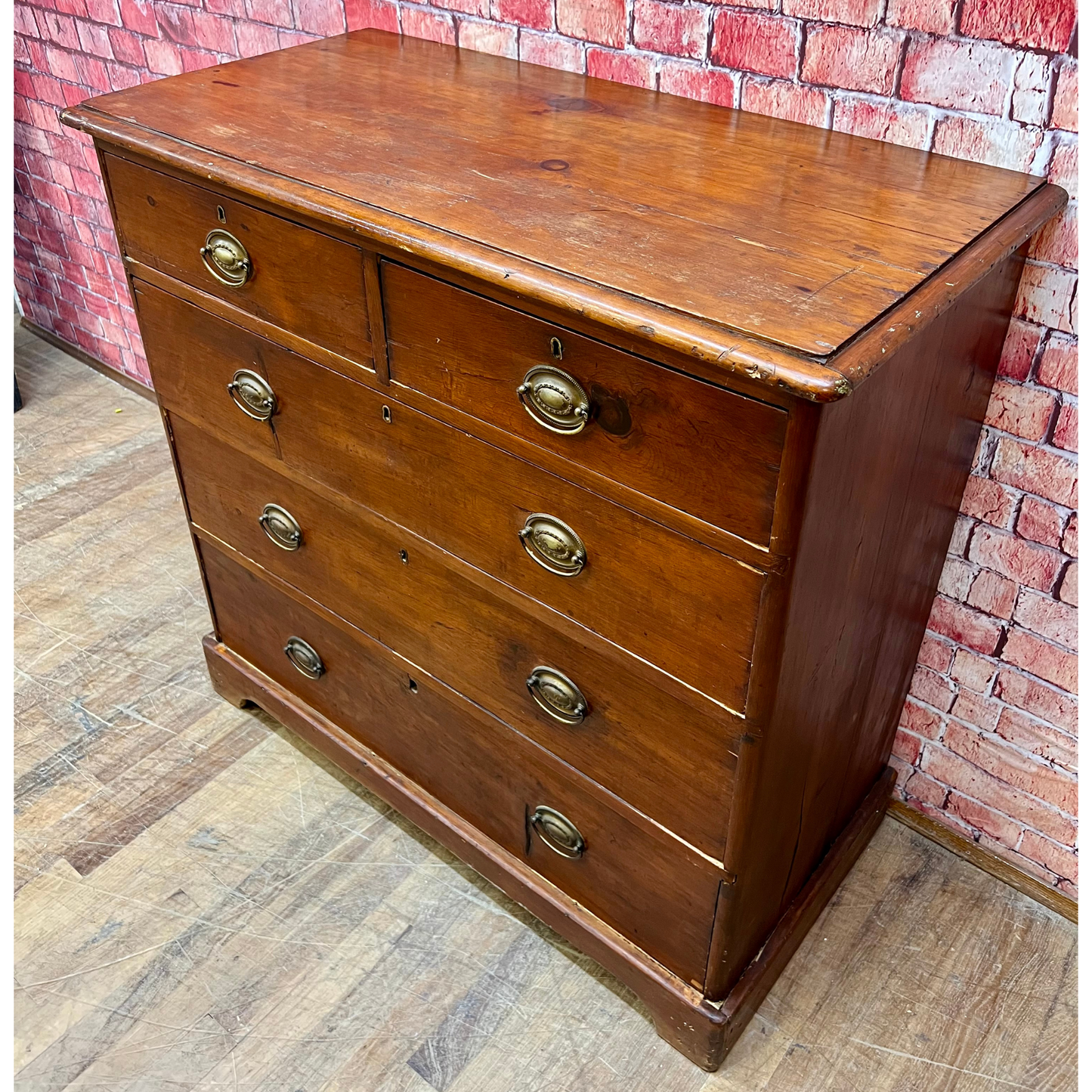 Circa 1830 Bench Made Five Drawer Chest