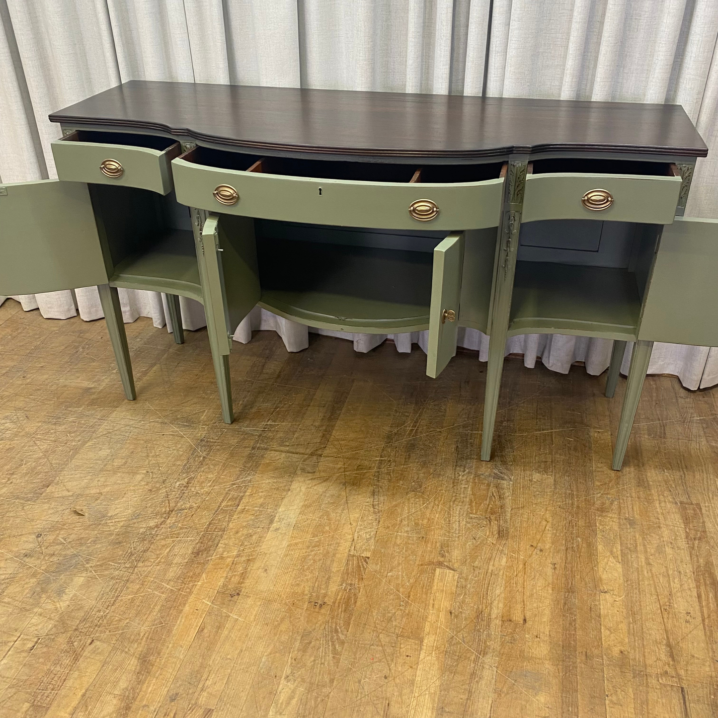 Long Legged Mahogany Sideboard