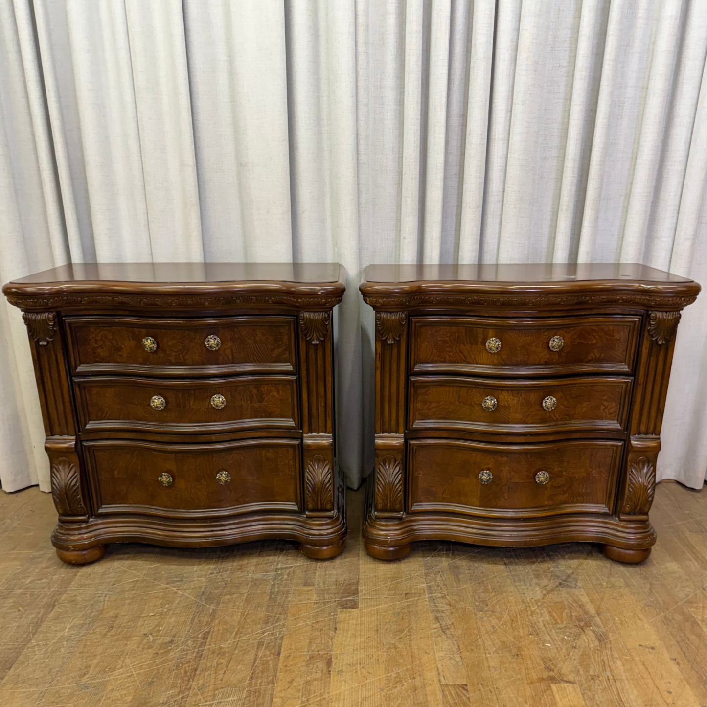 Modern Three Drawer Nightstands