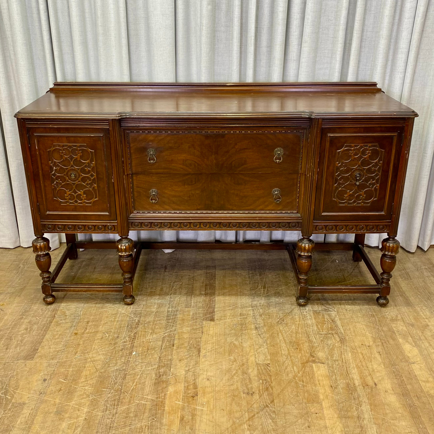 Two Drawer Two Door Mahogany Sideboard