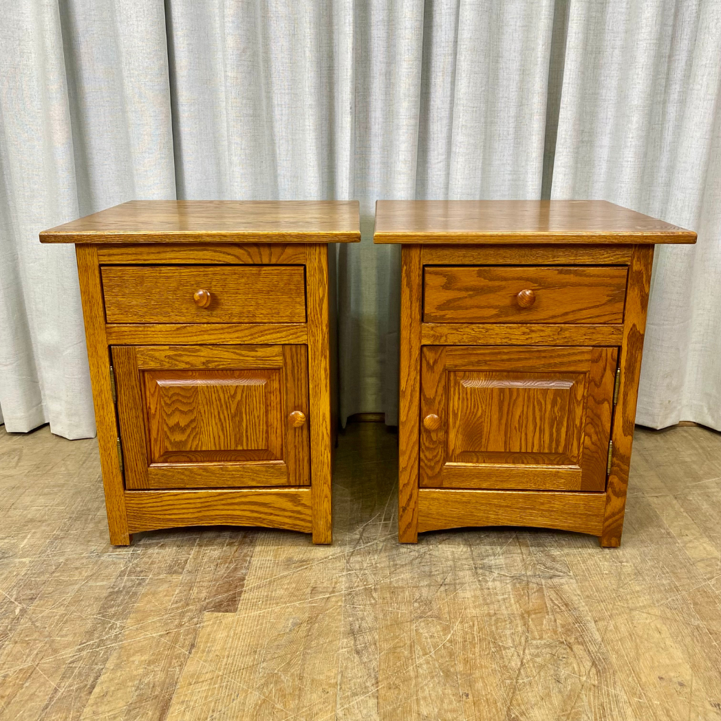 Oak Finish Nightstands