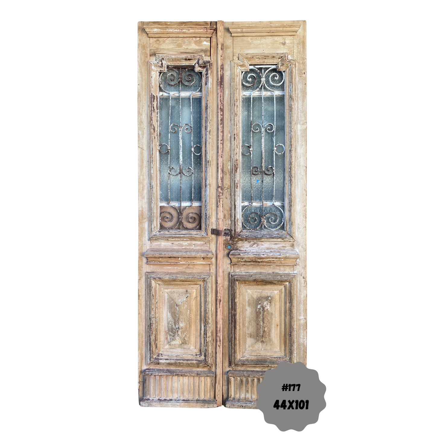 Egyptian Hand Carved Antique Door with Iron #177