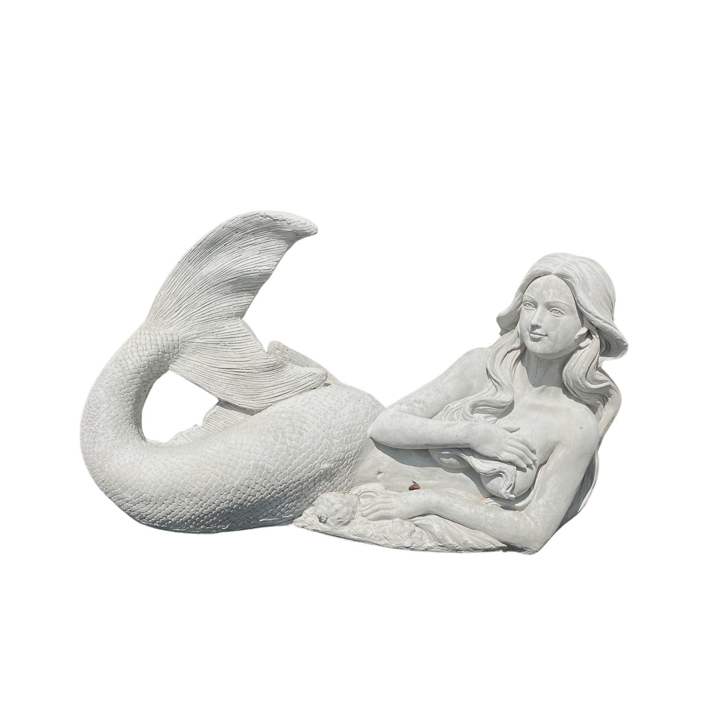 Concrete Mermaid Statue