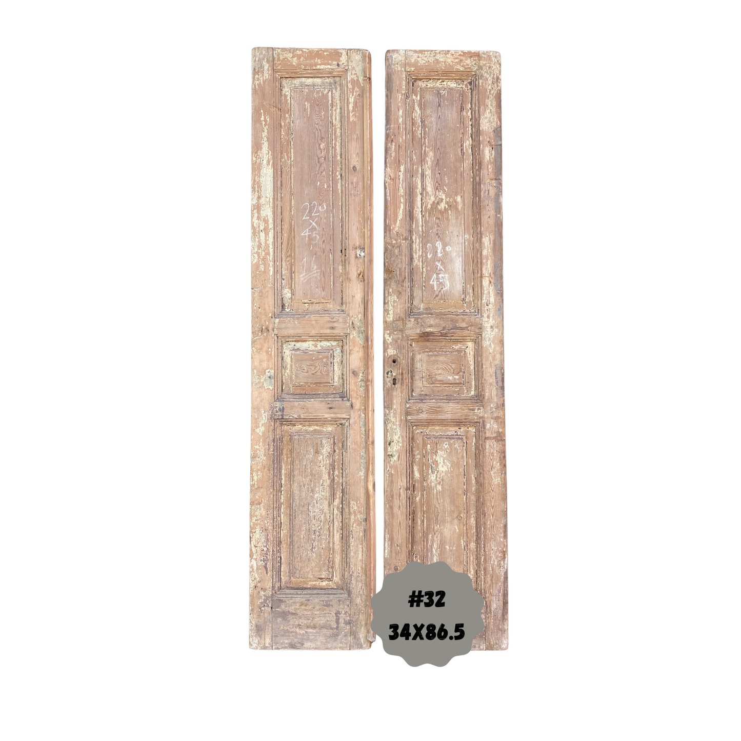 Egyptian Hand Carved Antique French Panel Doors