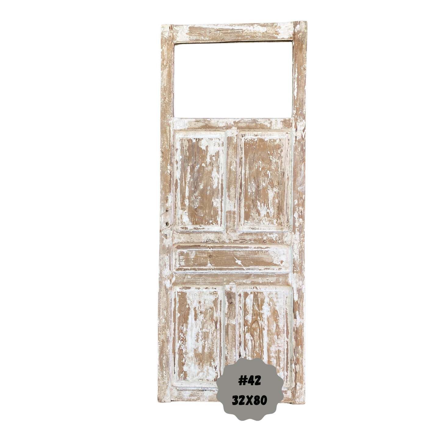 Egyptian Hand Carved Antique Single Panel Door