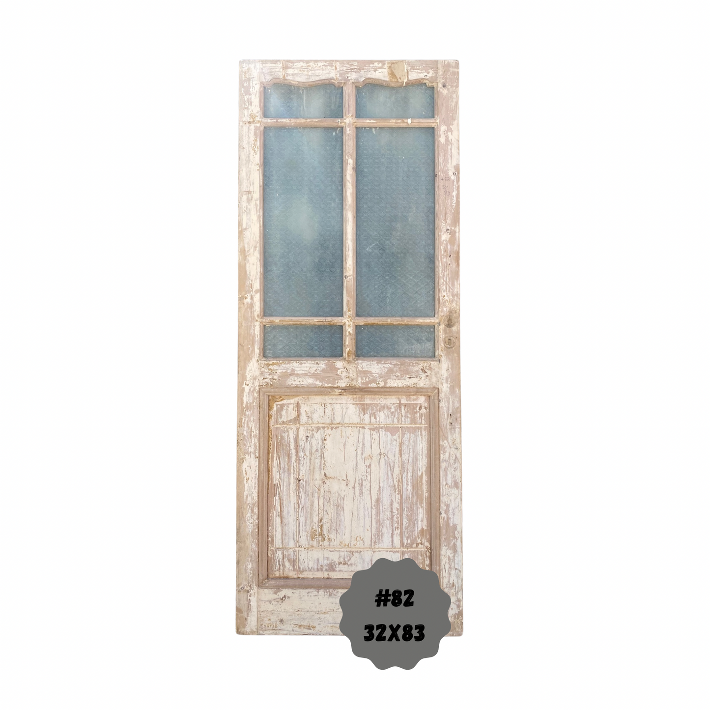 Egyptian Hand Carved Antique Door with Lites