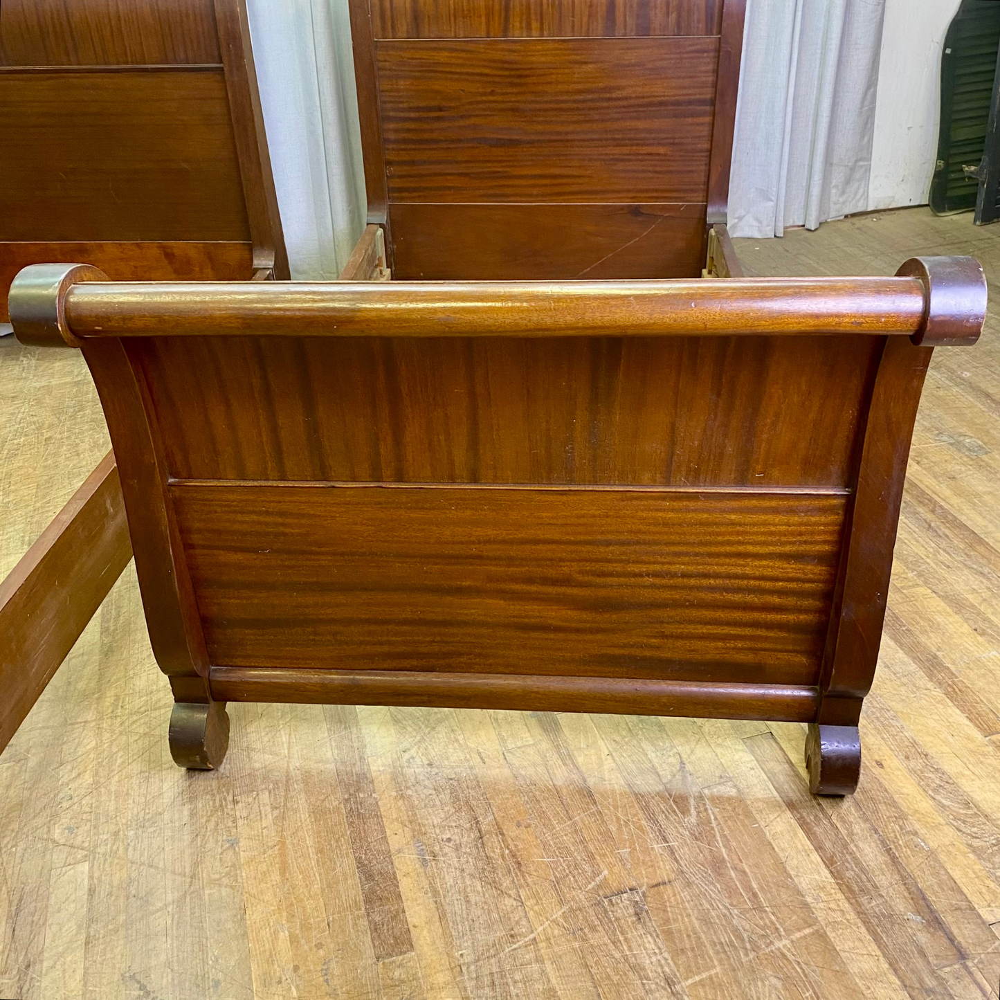 Pair of Antique Twin Size Sleigh Beds