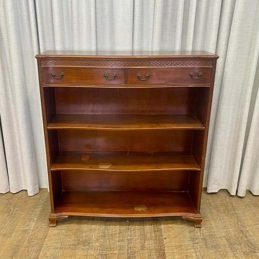 Duncan Phyfe Style Two Drawer Bookcase