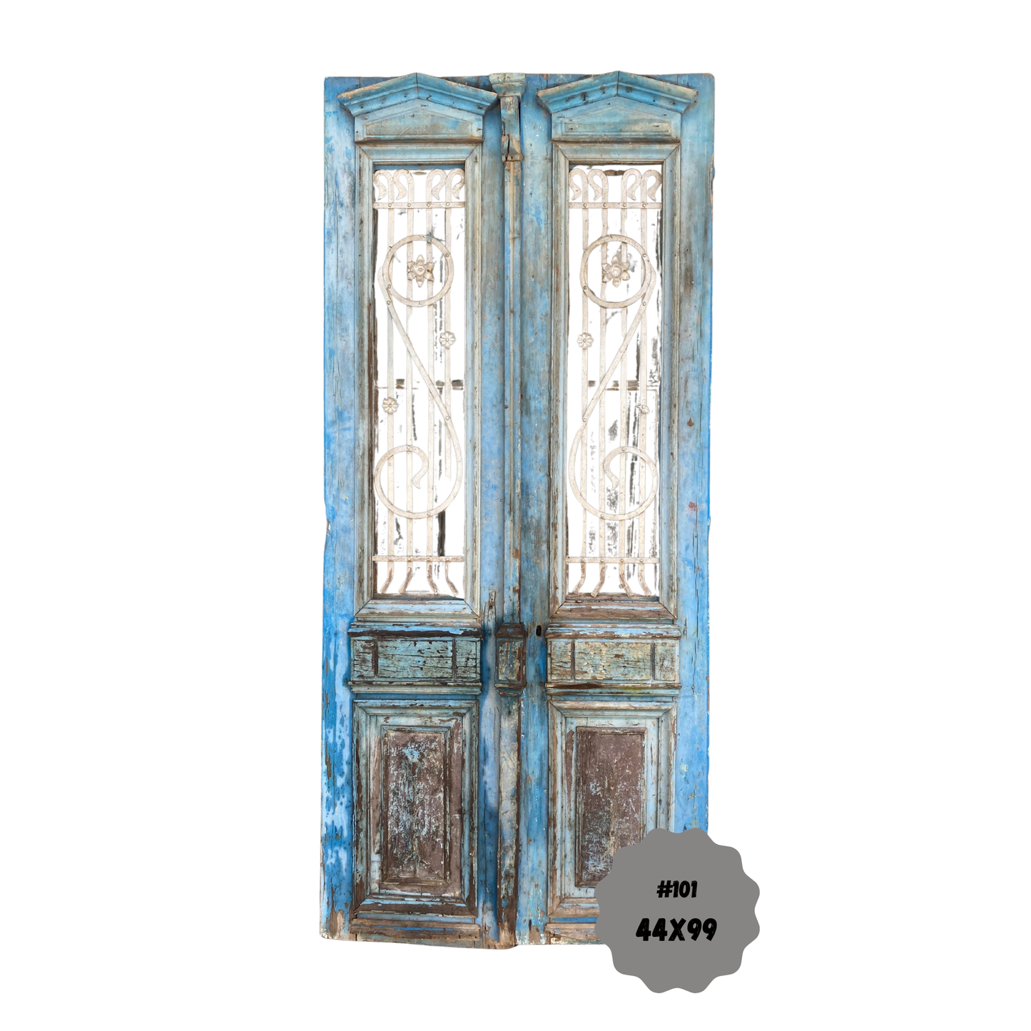 Egyptian Hand Carved Antique Door with Iron #101