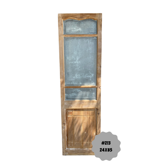 Egptian Hand Carved Antique Panel Door with Glass