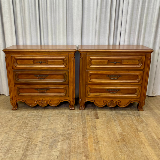 Oversized Pair of French Nightstands
