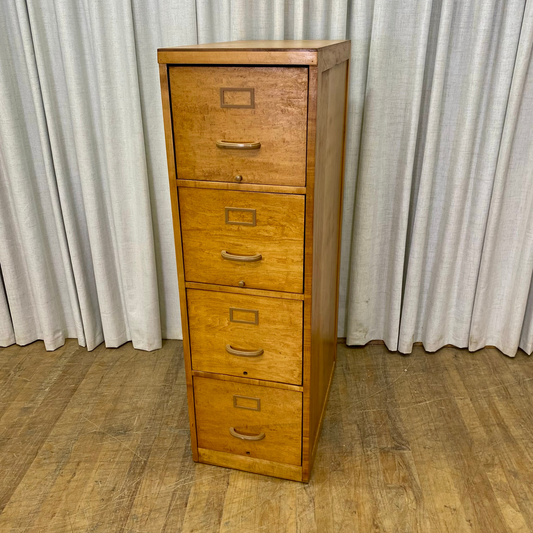 Four Drawer Letter size Wood File Cabinet