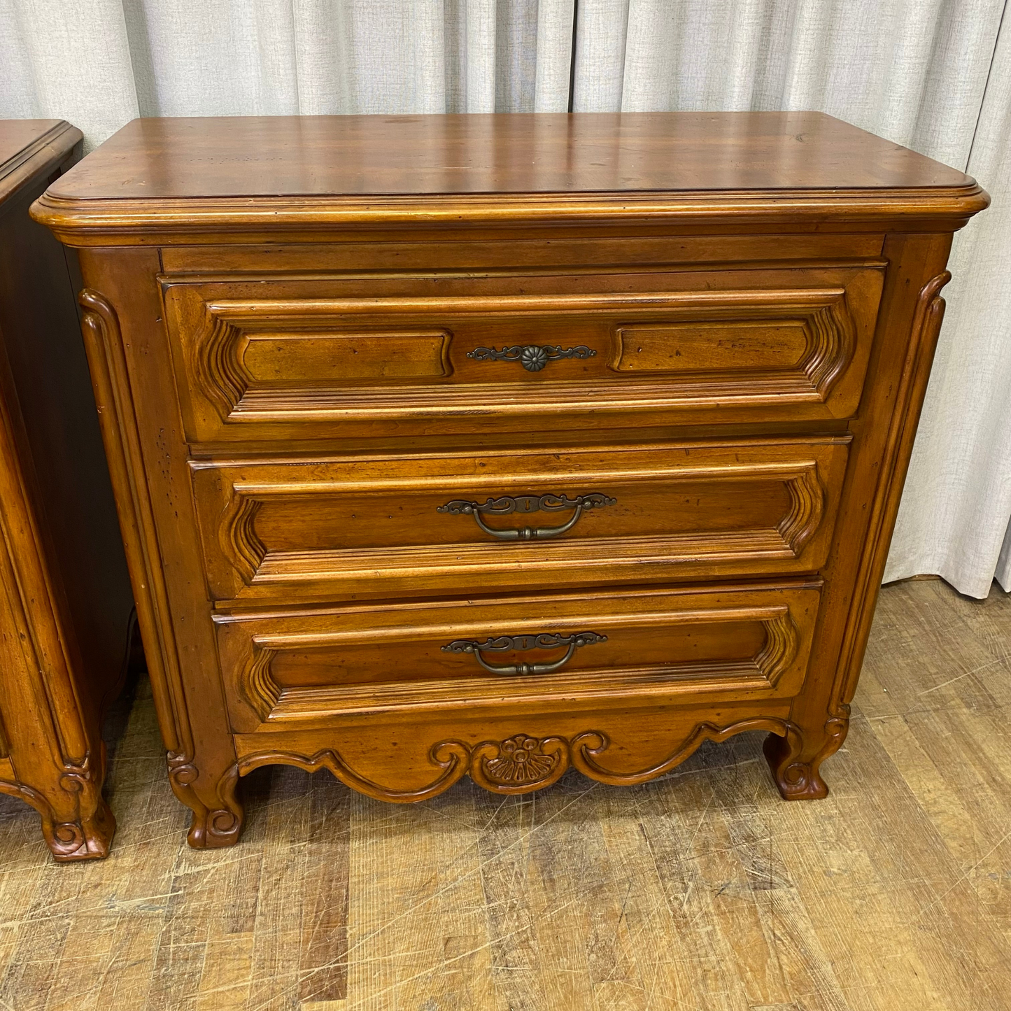 Oversized Pair of French Nightstands