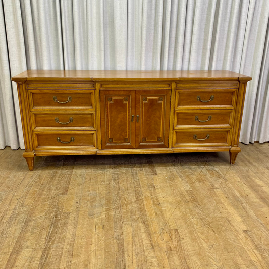 Directoire Style Nine Drawer Two Door Dresser