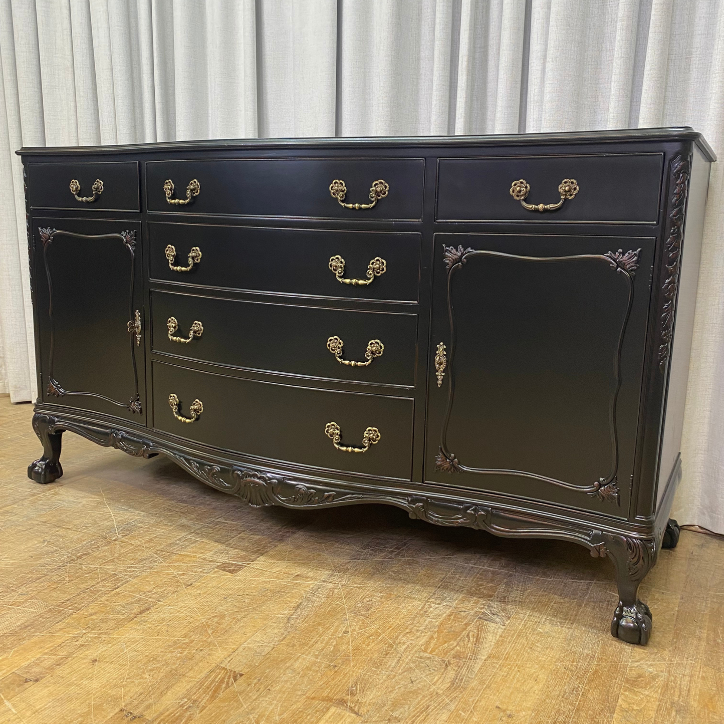 Beautiful Ball & Claw Foot Sideboard