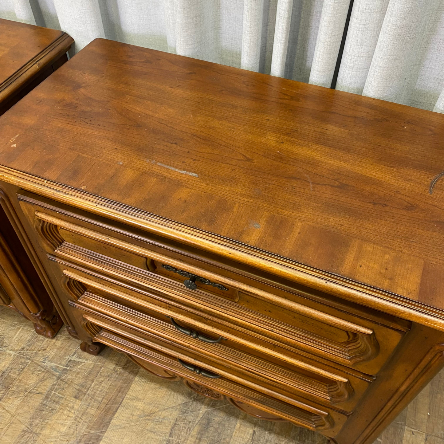 Oversized Pair of French Nightstands