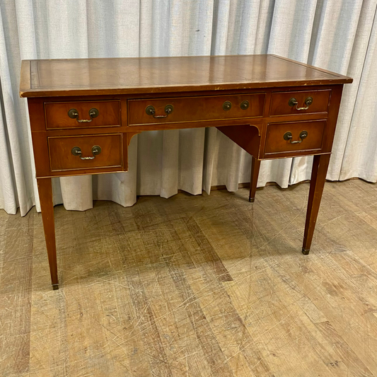 Long Leg Leather Top Directoire Style Desk