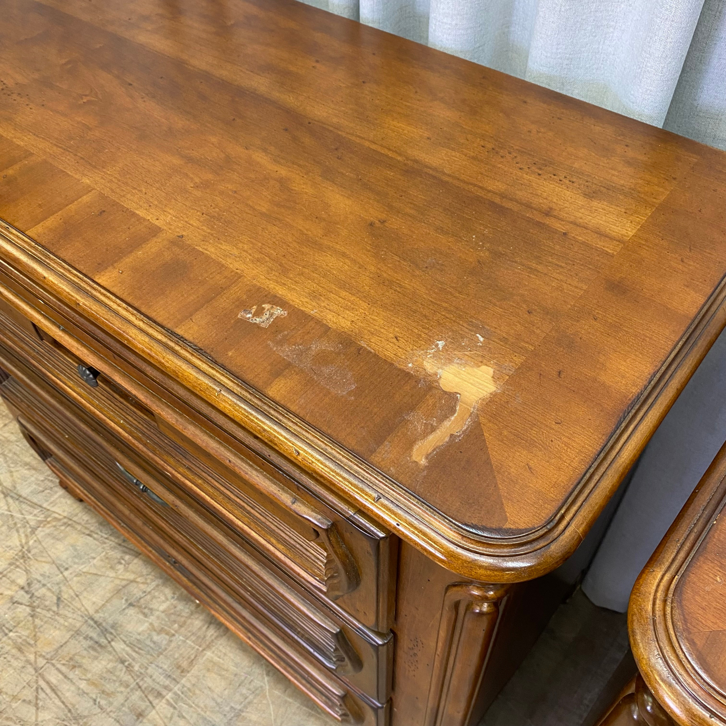 Oversized Pair of French Nightstands