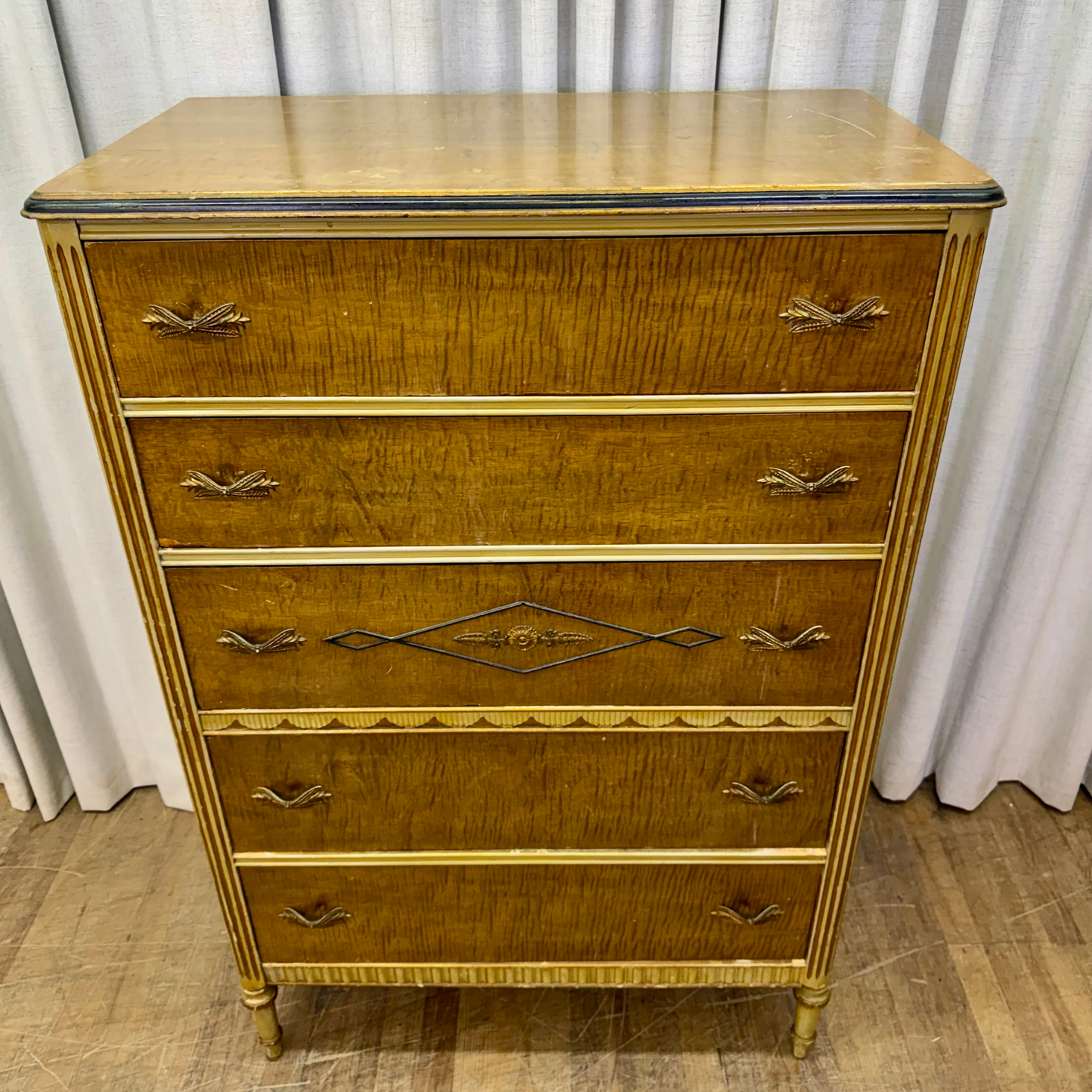 Five Drawer Birds Eye Chest