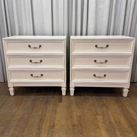Great Vintage Pair of Oversized Directoire Nightstands