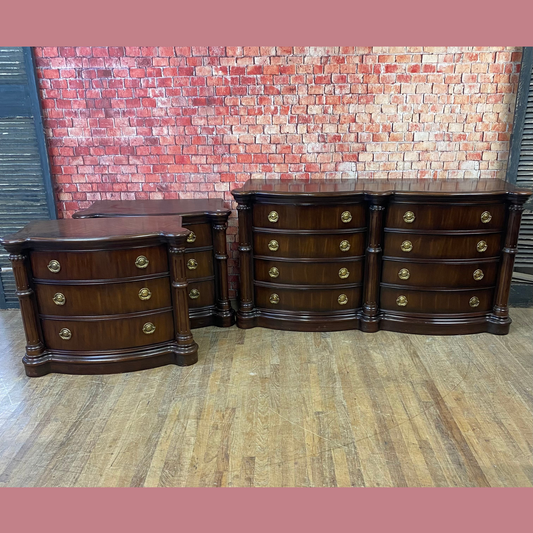 Bernhardt Dresser and Matching Oversized Nightstands