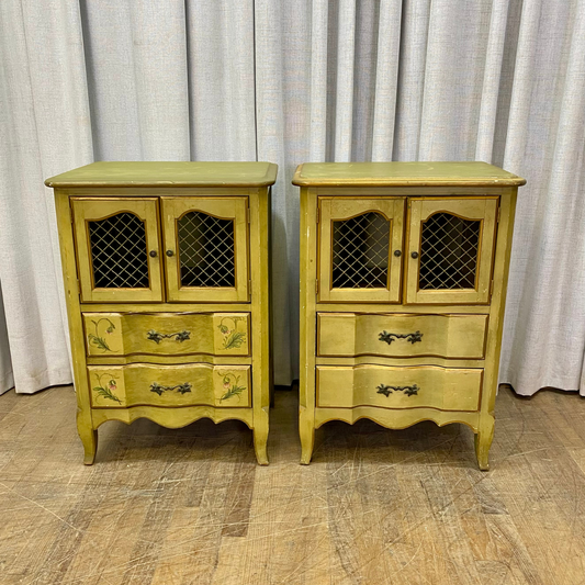 Pair French Provincial Nightstands