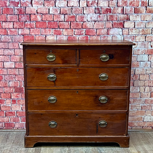 Circa 1830 Bench Made Five Drawer Chest