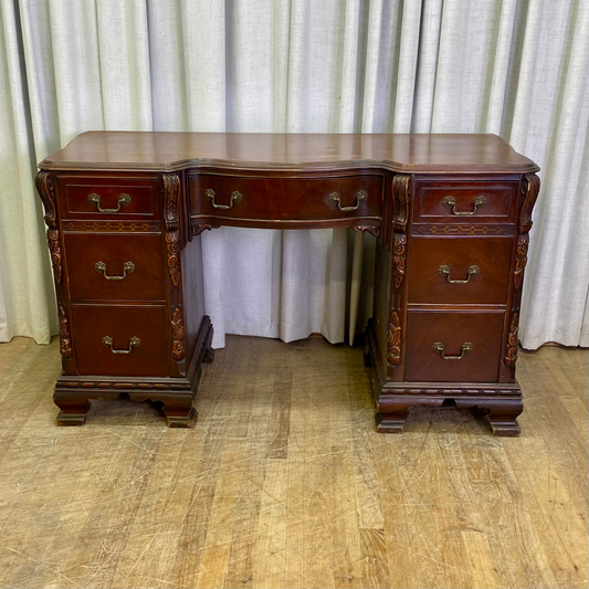 Mahogany Seven Drawer Desk