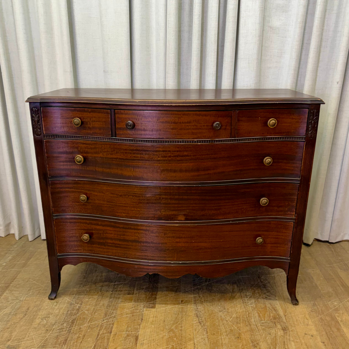 Vintage Mahogany Six Drawer Dresser