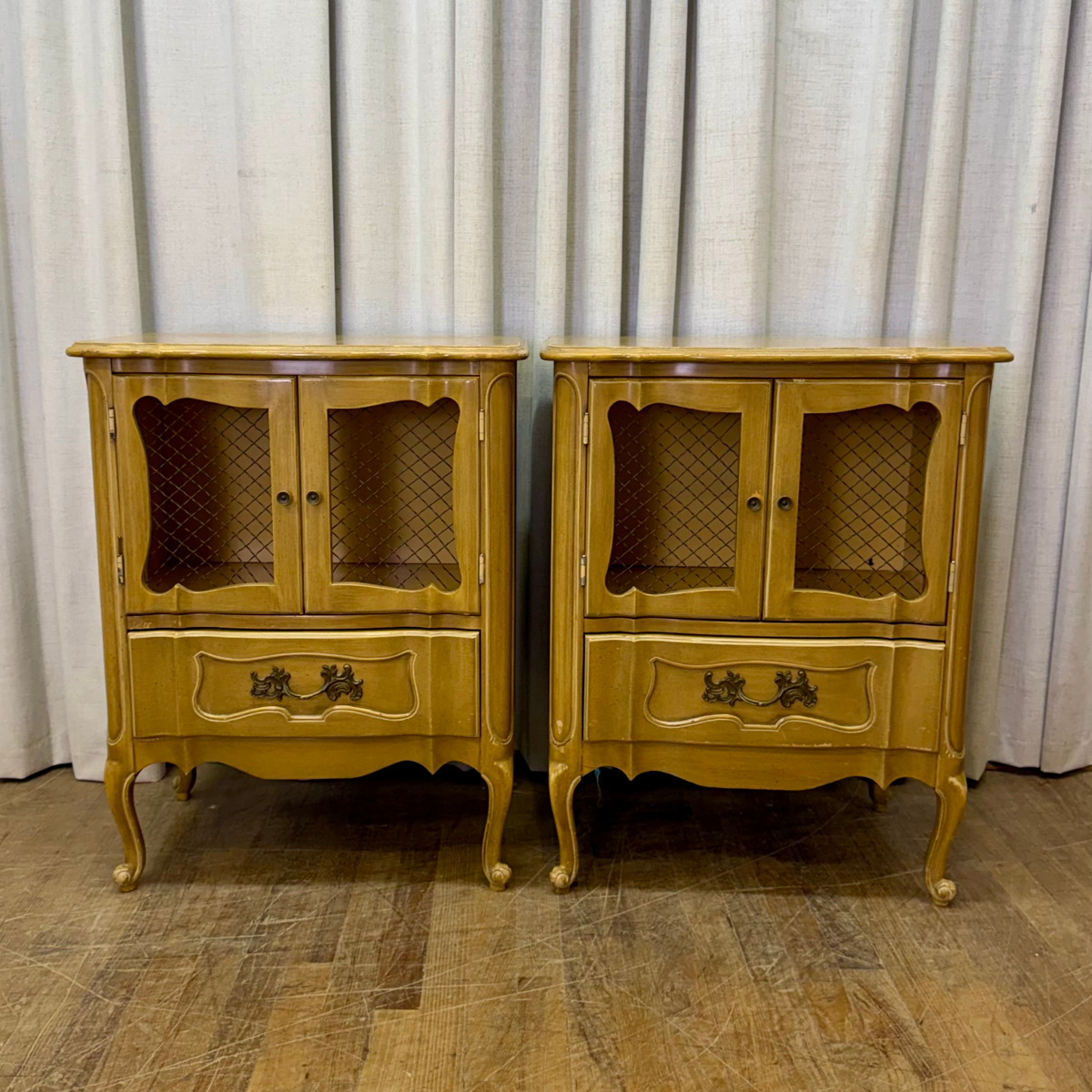 Pair French Provincial Nightstands