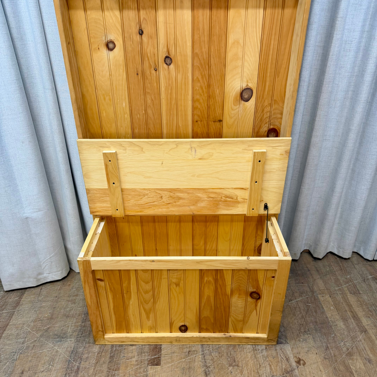 Solid Pine Hall Tree/Entryway Bench