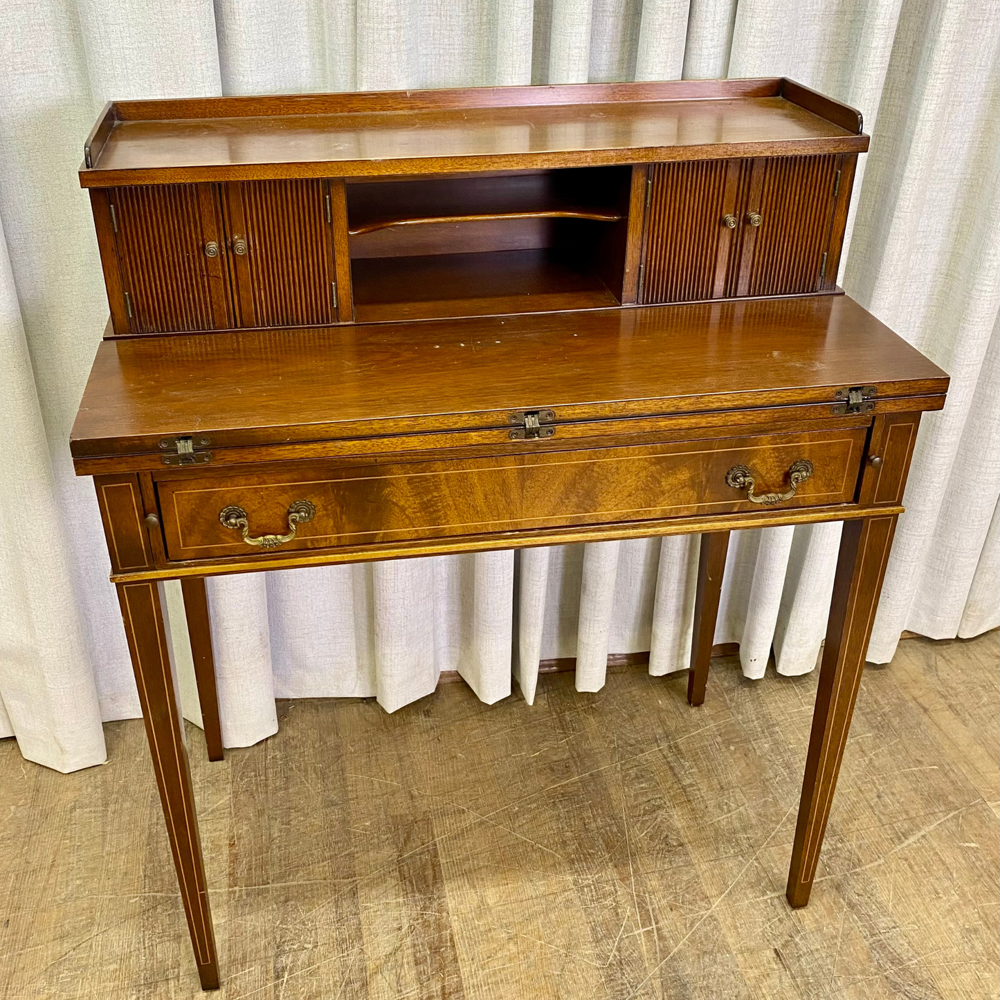 Vintage Long Leg Flip Front Desk
