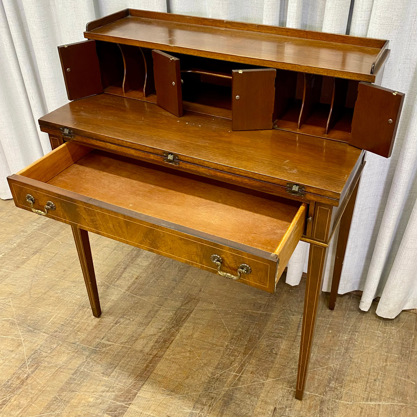 Vintage Long Leg Flip Front Desk