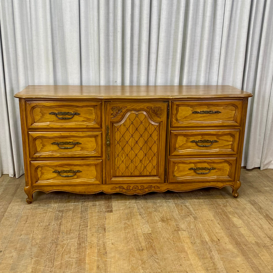 French Nine Drawer One Door Dresser