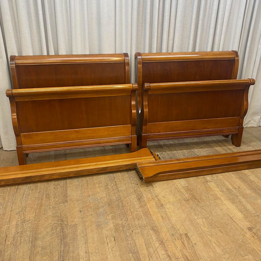 Nice Pair of Modern Twin Size Sleigh Beds