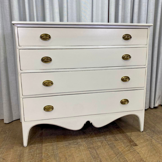 Antique Hepplewhite Dresser Painted White