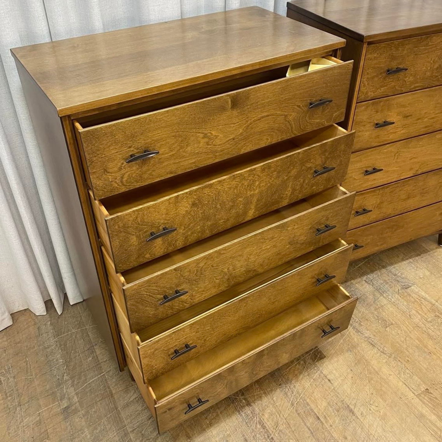 Pair of Matching Solid Wood Vintage Chest