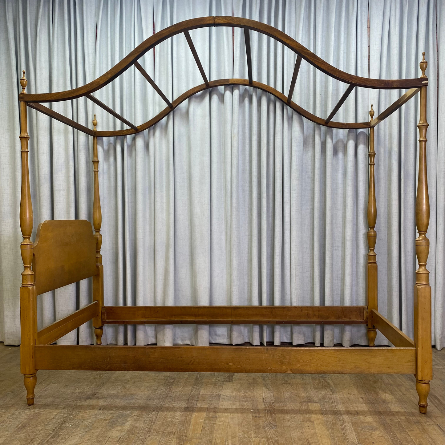 Solid Wood Twin Size Canopy Bed