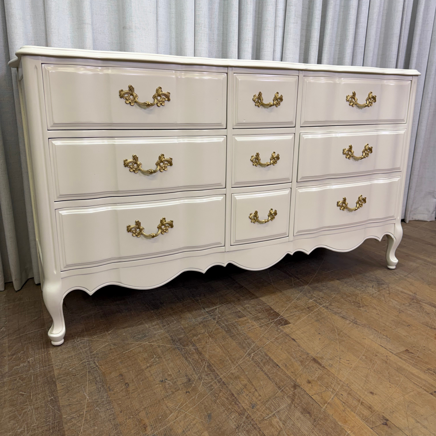 Nine Drawer French Provincial Dresser