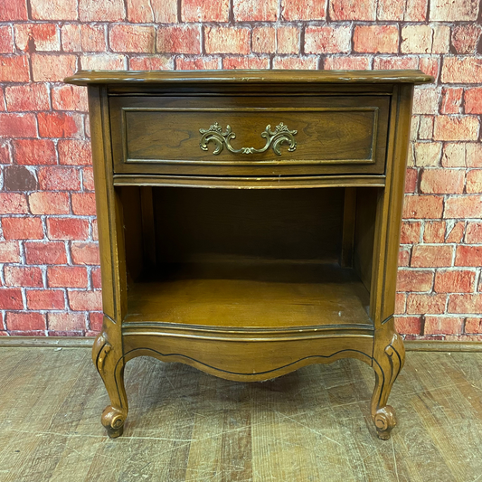 Single French Provincial One Drawer Nightstand