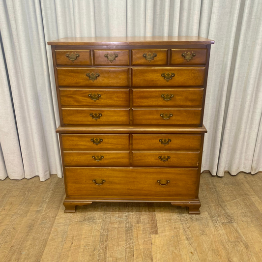 Vintage Solid Wood Bracket Foot Chest